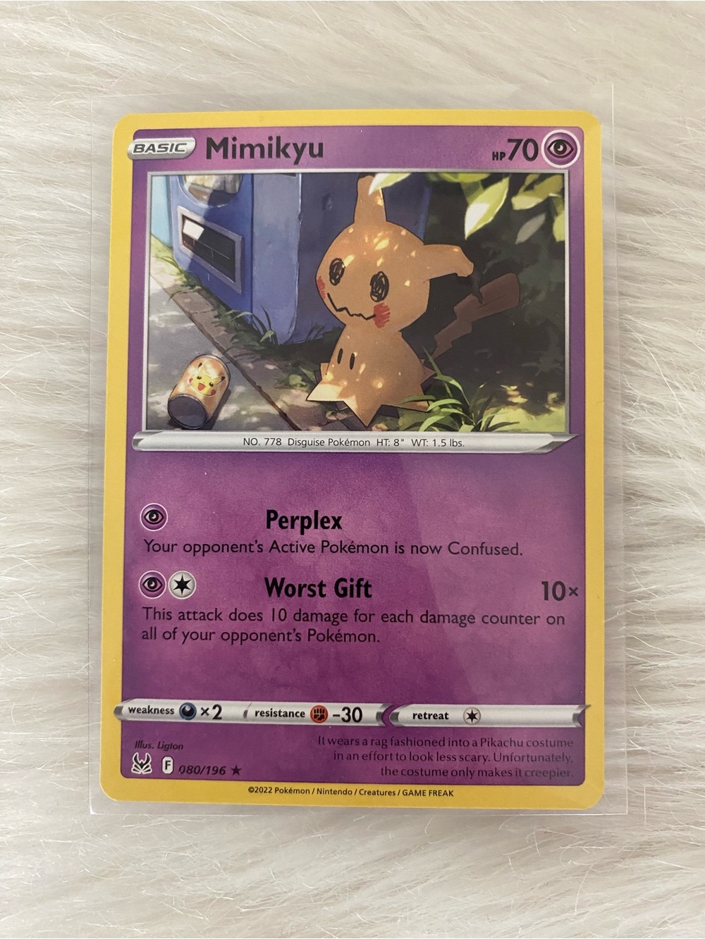 Mimikyu Pokémon TCG Lost Orgin 080/196